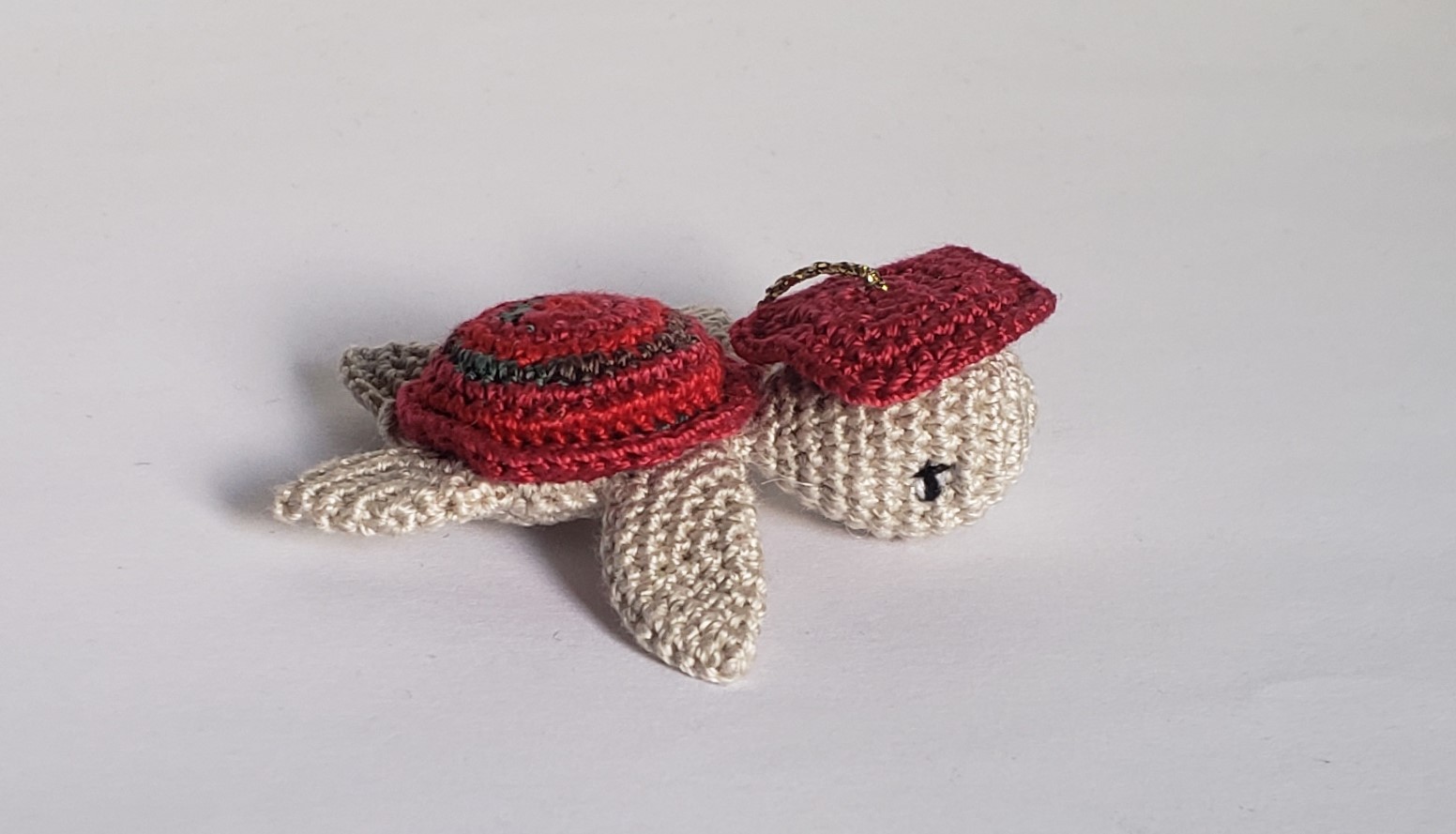 Tortue Tricotée Main Poupée Tricot Tortue Positive - 8,8x5,3cm - Cadeau Encouragement, Déco - Message Réconfortant Accessoire Anti-stress