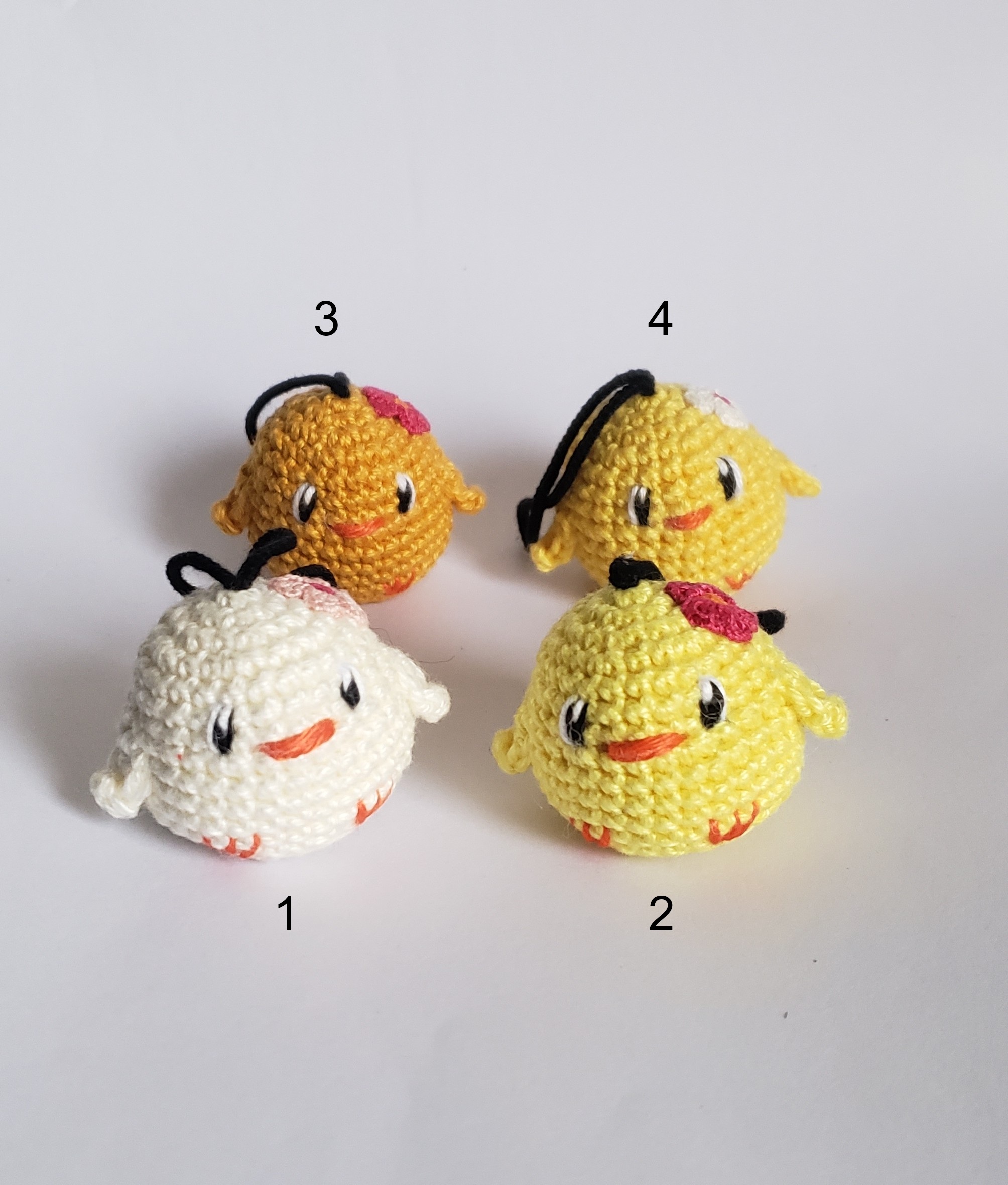 poussin amigurumi kawaii pour votre porte clés, bébé oiseau Kawaii Animal avec une attache au crochet, cadeau fête ou remerciement – Image 8